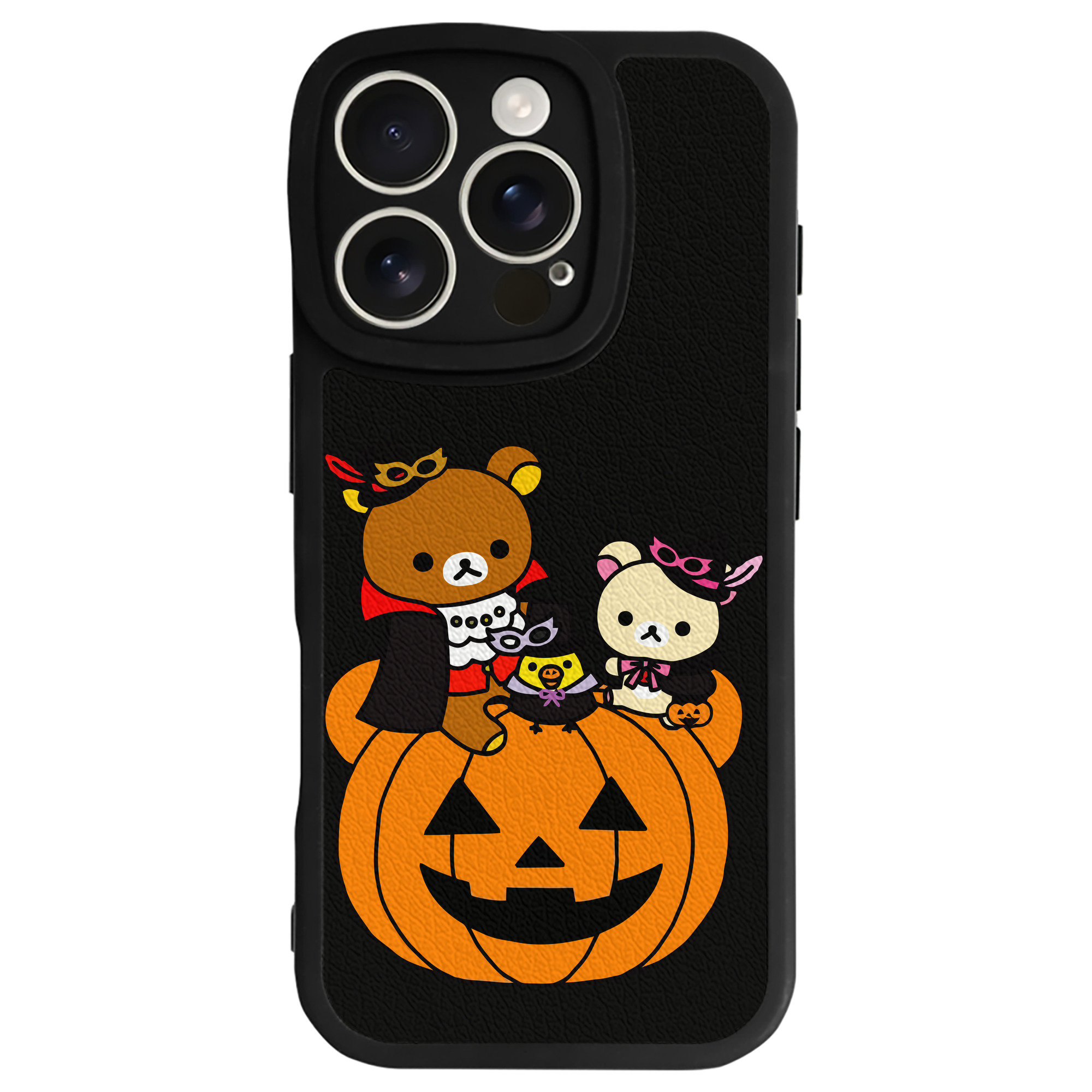 （画像用） リラックマ リラックマ キイロイトリ Rilakkuma Korilakkuma Kiiroitori 【iPhone 16シリーズ対応】シリコンスマホケース（レザー調） 材質：シリコン